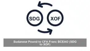 Sudanese Pound to CFA Franc BCEAO (SDG to XOF)