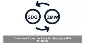 Sudanese Pound to Zambian Kwacha (SDG to ZMW)