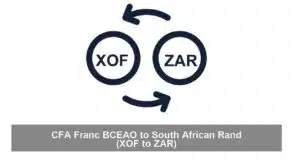 CFA Franc BCEAO to South African Rand (XOF to ZAR)