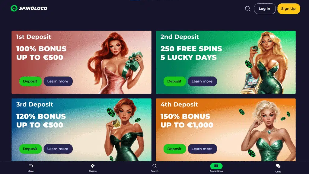 Information about the Welcome Bonus Offered by Spinoloco