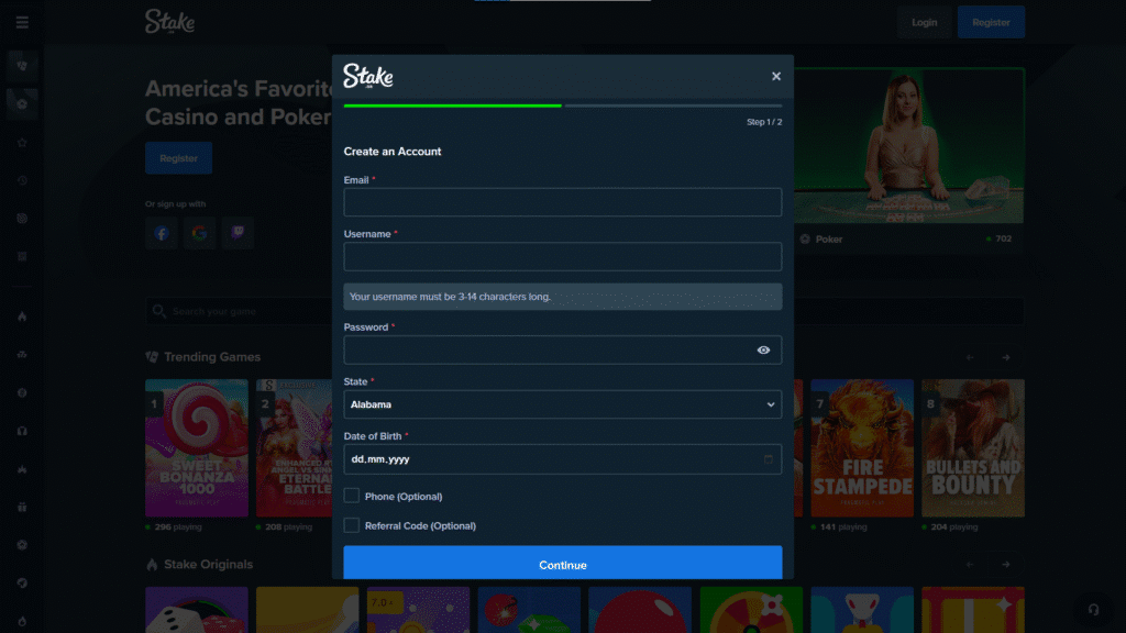 Step-by-Step Guide for the Registration Process in Stake US
