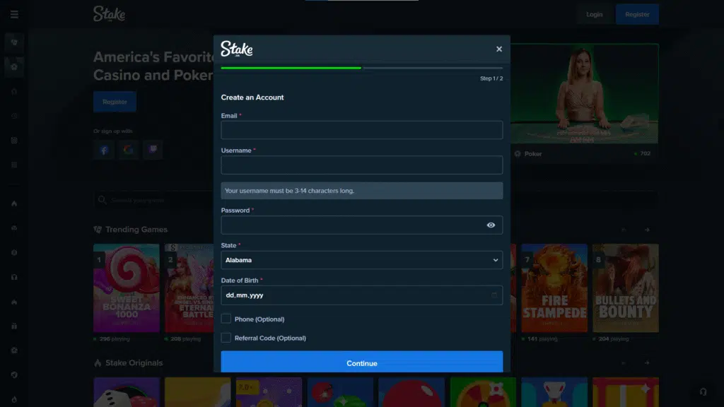 Step-by-Step Guide for the Registration Process in Stake US
