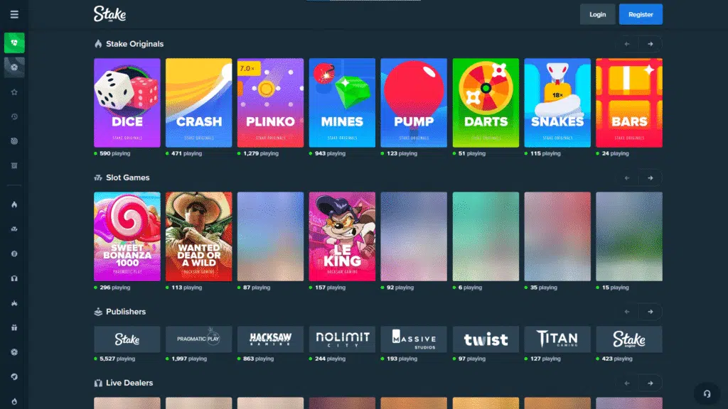 Overview of the Slot Games Available in Stake US