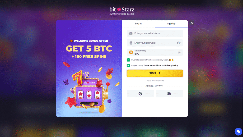 Step-by-step guide for the registration process in BitStarz Lebanon